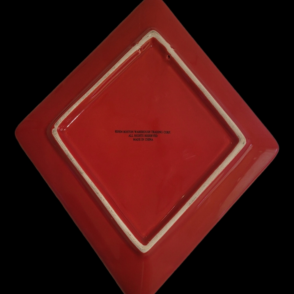 Red Heart-Shaped Serving Platter - Home Dining Bar Accessories - Picture 8 of 11